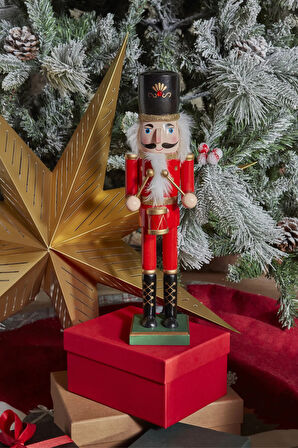 Karaca Home New Year Yılbaşı Nutcracker With Drums 36 Cm