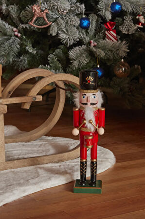 Karaca Home New Year Yılbaşı Nutcracker With Drums 36 Cm