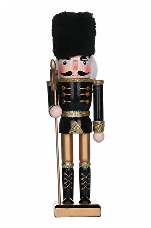 Karaca Home New Year Yılbaşı Nutcracker With Black Hat 25 cm