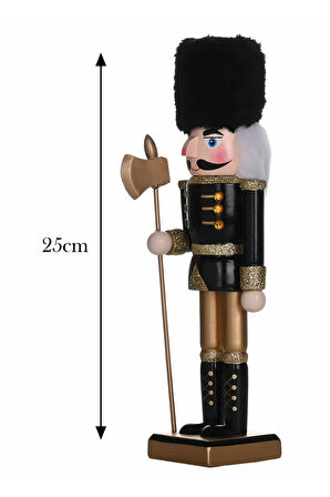 Karaca Home New Year Yılbaşı Nutcracker With Black Hat 25 cm