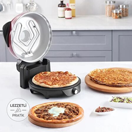 Karaca Gastro 10 in 1 Pizza Ve Lahmacun Makinesi Biodiamond Imperaial Red