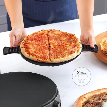 Karaca Gastro 10 in 1 Pizza Pide Lahmacun ve Tandır Ekmeği Makinesi Biodiamond Matte Black
