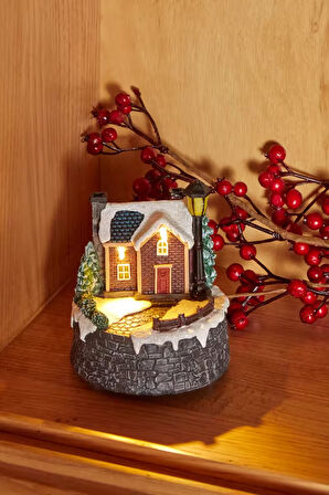 Karaca Home New Year Yılbaşı Led Işıklı Noel Evi
