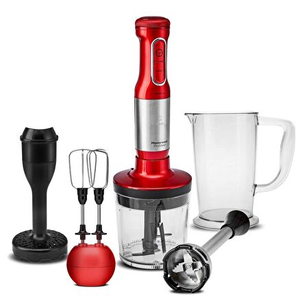 Karaca Mastermaid Prosteel Uzun Blender Ayaklı 6 Bıçaklı Blender Seti Red Inox 2000 W