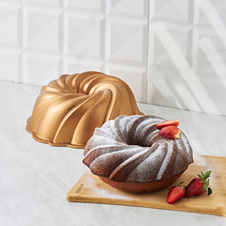 Karaca Cake Pro Pare Döküm Kek Kalıbı Gold 24 Cm