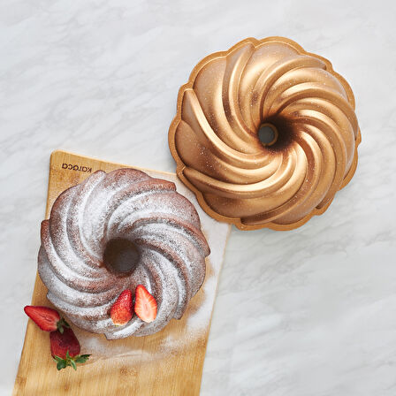 Karaca Cake Pro Pare Döküm Kek Kalıbı Gold 24 Cm