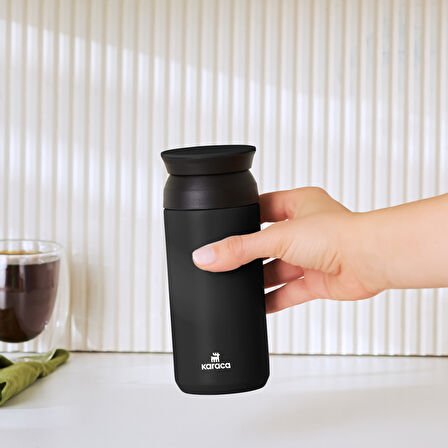 Karaca Rainbow Siyah Paslanmaz Çelik Termos 350ml (8 SAATE KADAR SICAK/SOĞUK TUTMA)