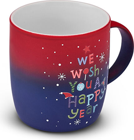 Karaca New Year Yılbaşı Soft Touch Kupa 350 ml Kırmızı