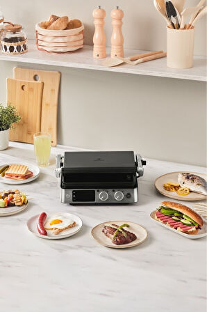 Karaca Compact Steel Sear and Grill Inox 2008 Izgara ve Tost Makinesi 6 Dilim Kapasiteli
