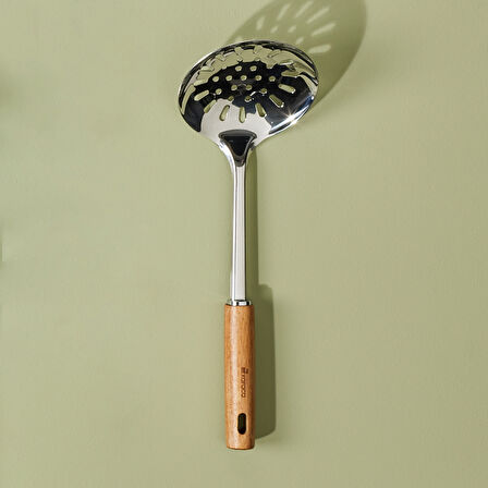 Karaca Woody Akasya Ağacı Saplı Paslanmaz Çelik Kevgir 34 cm