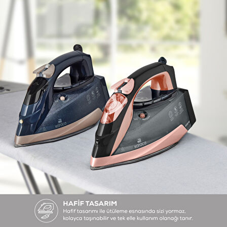 Karaca Vantuz Irona Buharlı Ütü Rosegold