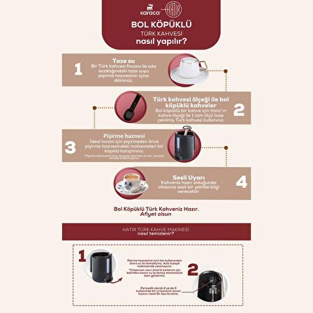 Karaca Hatır Hüps Boyalı Çelik Cezve Mulberry