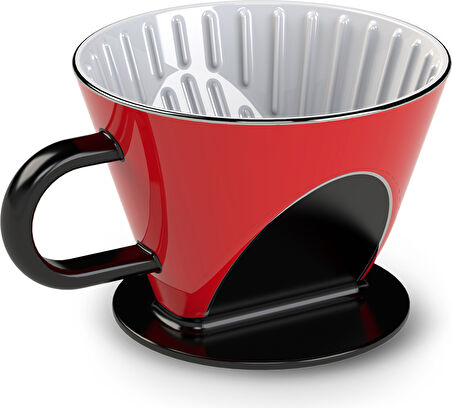 Karaca Hatır Dripper Kahve Demleme Kupa Seti Kırmızı 350 ml