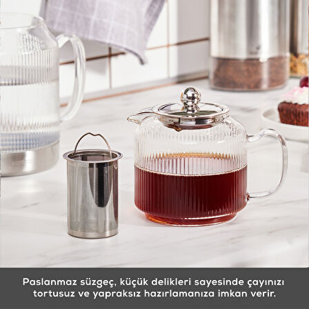 Karaca Kelly Indüksiyon Tabanlı Borosilikat Cam Midi Çaydanlık
