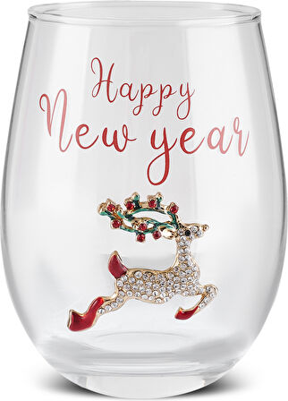 Karaca New Year Yılbaşı Çam Ağaçlı Meşrubat Bardağı 535 ml