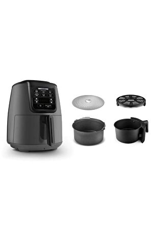 Air Pro Cook 3 In 1 Xl Ev Yemeği, Közleme, Sulu Yemek Tencereli Airfryer Space Gray