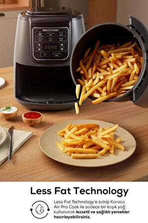 Air Pro Cook 3 In 1 Xl Ev Yemeği, Közleme, Sulu Yemek Tencereli Airfryer Space Gray