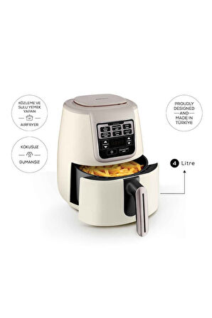 Air Pro Cook 3 In 1 Xl Ev Yemeği, Közleme, Sulu Yemek Tencereli Airfryer İconic Beige 4 Kişilik