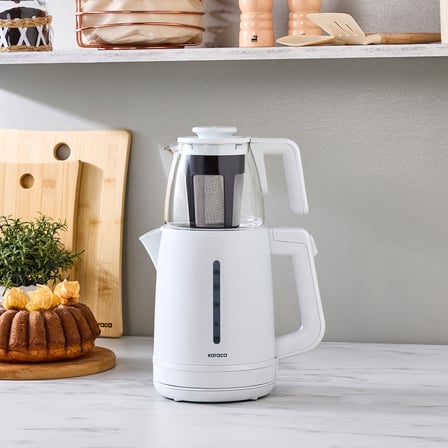 Karaca Tea Grande XL Çay Makinesi Pearl Whıte