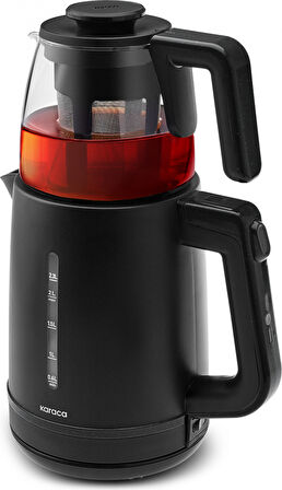 Karaca Tea Grande XL Çay Makinesi ve Kettle Shiny Black
