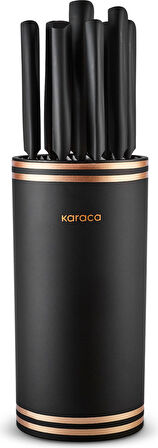 Karaca Megacut Round 9 Parça Bıçak Seti Siyah