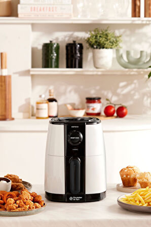 Smart Cook 60 Dakikaya Kadar Zaman Ayarlı Compact Airfryer Krem 2 Kişilik