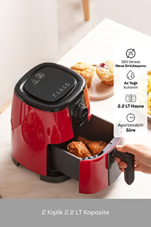 Smart Cook 60 Dakikaya Kadar Zaman Ayarlı Compact Airfryer Ruby