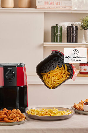 Smart Cook 60 Dakikaya Kadar Zaman Ayarlı Compact Airfryer Ruby