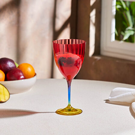 Karaca Dolce Cam Kadeh 400 ml Kırmızı