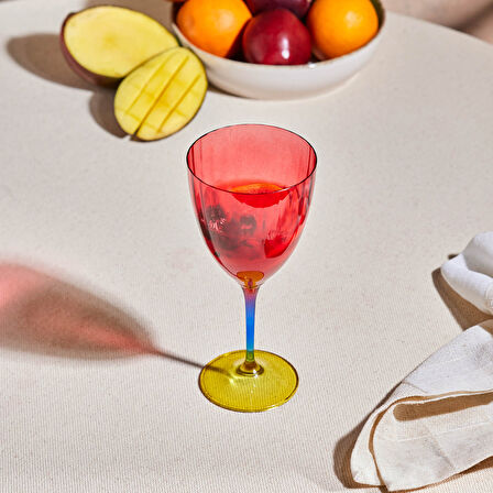 Karaca Dolce Cam Kadeh 400 ml Kırmızı