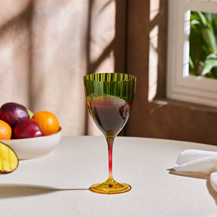 Karaca Dolce Cam Kadeh 400 ml Yeşil