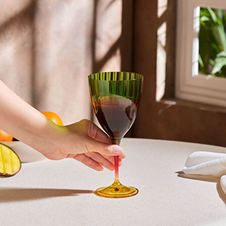 Karaca Dolce Cam Kadeh 400 ml Yeşil