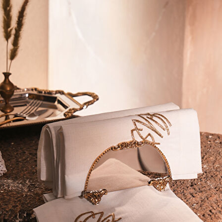 Karaca Home Karaca Cumhuriyet Yüzyılı Gmk Nakışlı Kumaş Peçete Seti 2'li