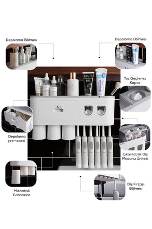 Karaca Home Glenda Banyo Organizer Aksesuar