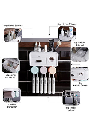 Karaca Home Glenda Banyo Organizer Aksesuar 12,5x23x12 cm
