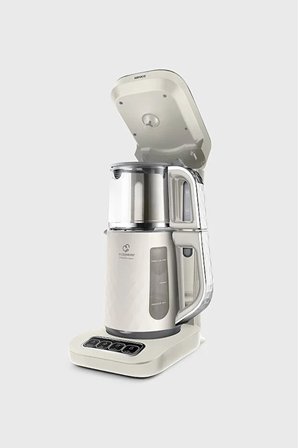 karaca 4 in 1 konuşan çay makinesi, damıtmalı filtre kahve su isıtıcı kettle, aile boyu kapasite