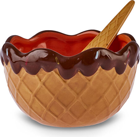 Karaca Chocolate Chip 3'lü Kaşıklı Dondurma Kasesi 200 ml