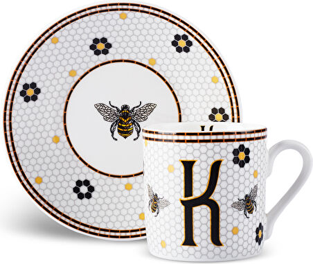 Karaca K Harfli Kahve Fincanı 80 ml