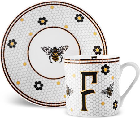 Karaca F Harfli Kahve Fincanı 80 ml