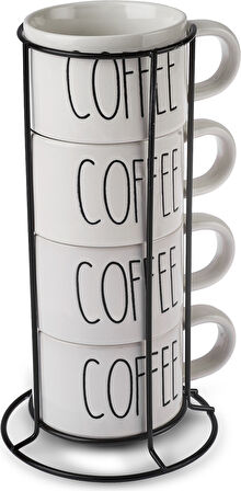 Karaca Coffee Standlı 4'lü Kupa 180 ml