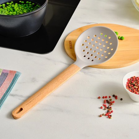 Karaca x Refika Gadgets Ahşap Saplı Silikon Kevgir