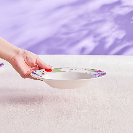 Karaca Frida Çukur Tabak Beyaz 22 cm