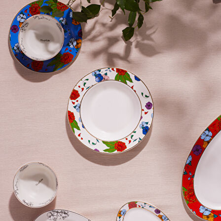 Karaca Frida Çukur Tabak Beyaz 22 cm