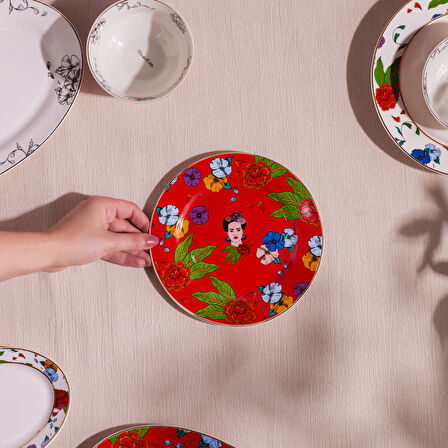 Karaca Frida Pasta Tabağı Kırmızı 19 cm