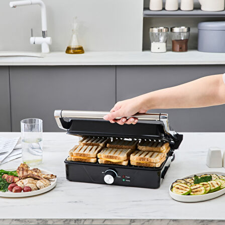 Cookplus X Inox 2000w Izgara Ve Tost Makinesi 4 Dilim