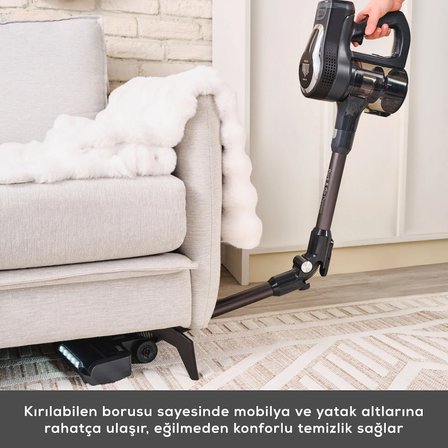 Karaca Vantuz Power Up Pro Dikey Süpürge Black Chrome