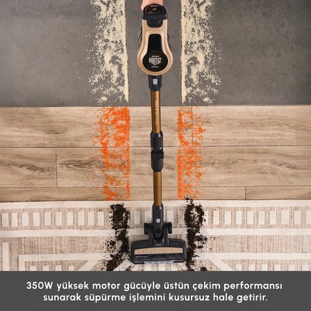 Karaca Vantuz Power Up Pro Dikey Süpürge Mineral Gold
