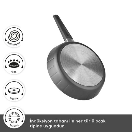 Karaca Biodiamond Regnum İndüksiyon Tabanlı 7 Parça Tencere ve Tava Seti
