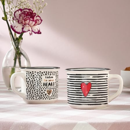 Karaca Love Kalpli 2'li Çay Fincanı 180 ml
