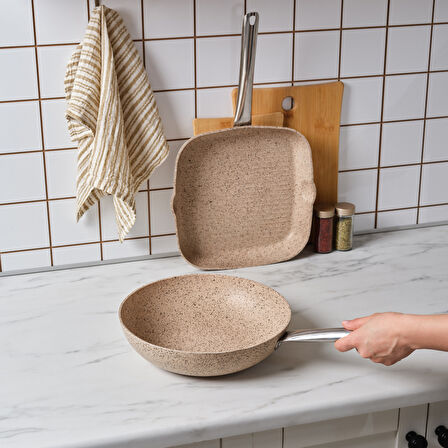 Karaca Biogranit Nare Wok Grill Set Wood